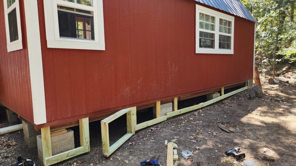 cabin skirting framing